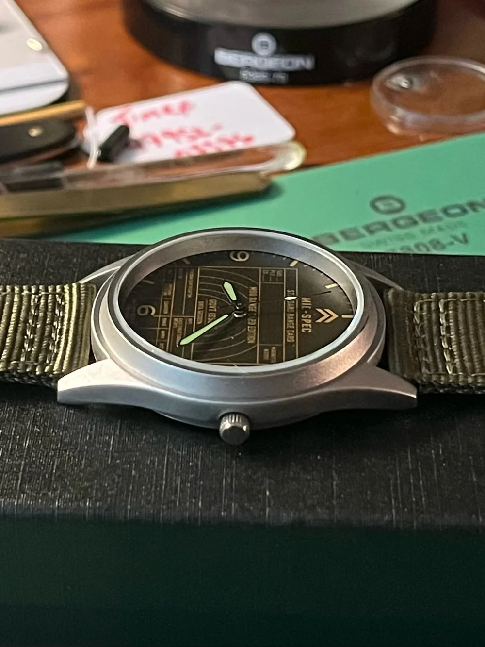 Military Field Watch 42mm “Range Card”by MIL-SPEC